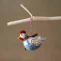 Holiday Chicken Wool Ornament