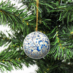 Blue Floral Hand Painted Ornament