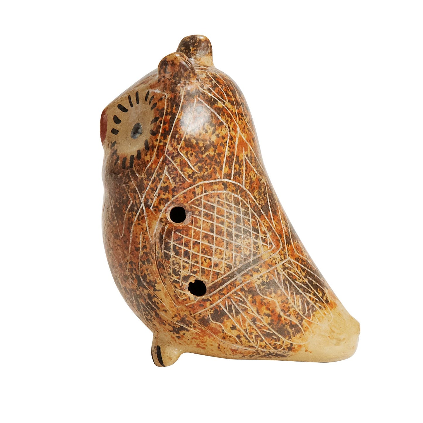 Ocarina owl 4 note cer 3.5H asst