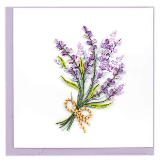 Quilled Greeting Card, "Lavender Bunch"