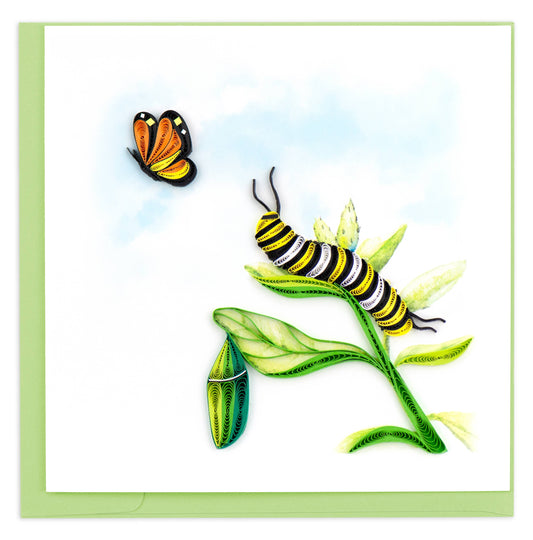 Quilled Greeting Card, "Caterpillar"