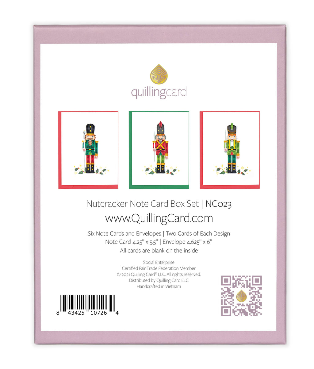 Quilled Note Card Box Set -  Nutcracker