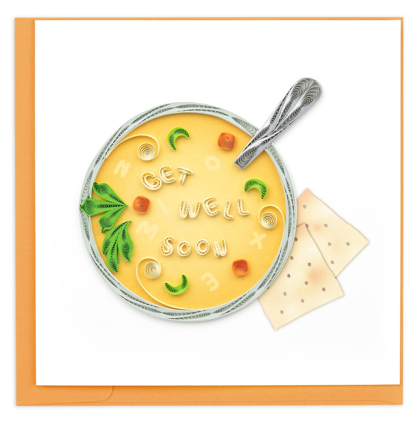 Quilled Greeting Card, "Get Well Soup"