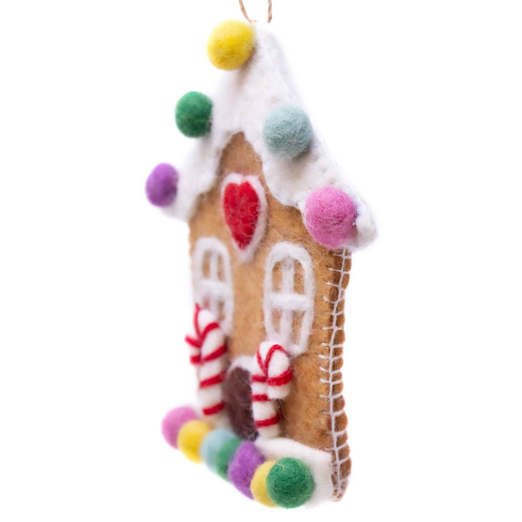 Gingerbread House Felt Ornament