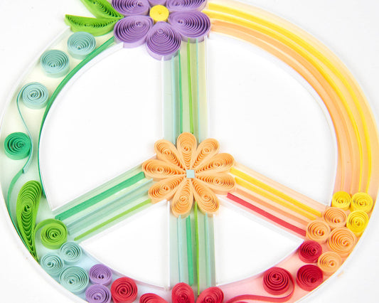 Quilled Greeting Card, "Peace Sign"