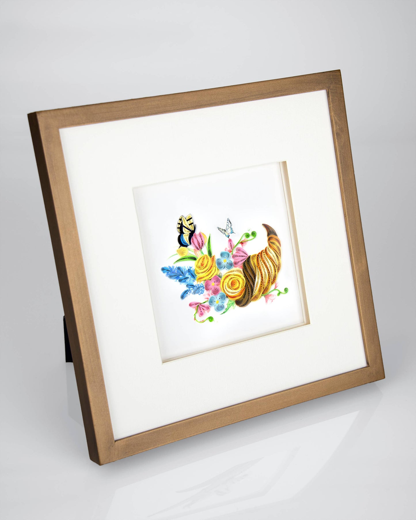 Quilled Greeting Card, "Spring Cornucopia"