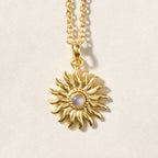 Necklace, Sunburst Moonstone Pendant
