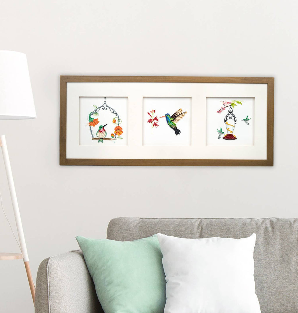 Quilled Greeting Card, "Broad-billed Hummingbird"