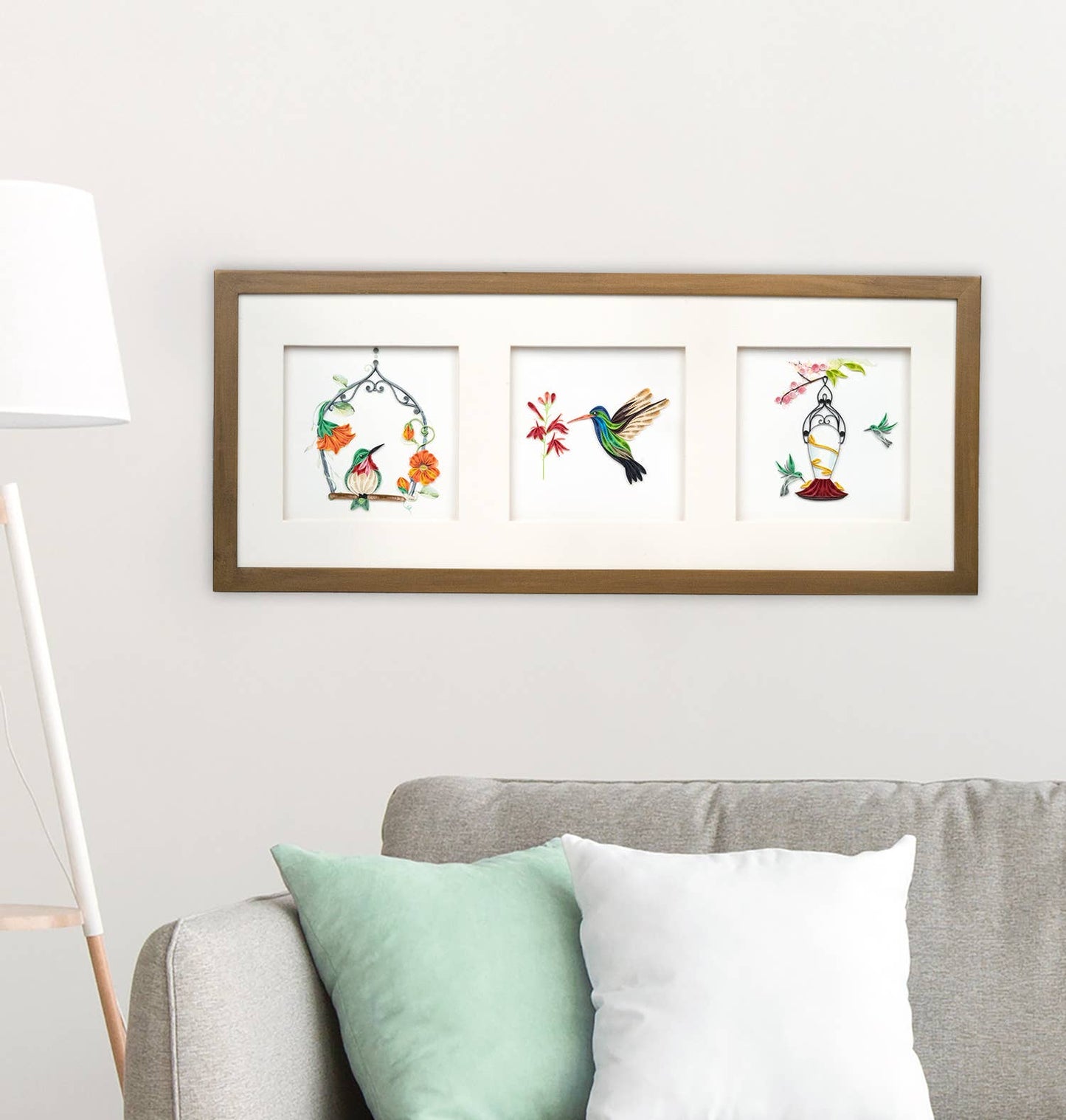 Quilled Greeting Card, "Broad-billed Hummingbird"