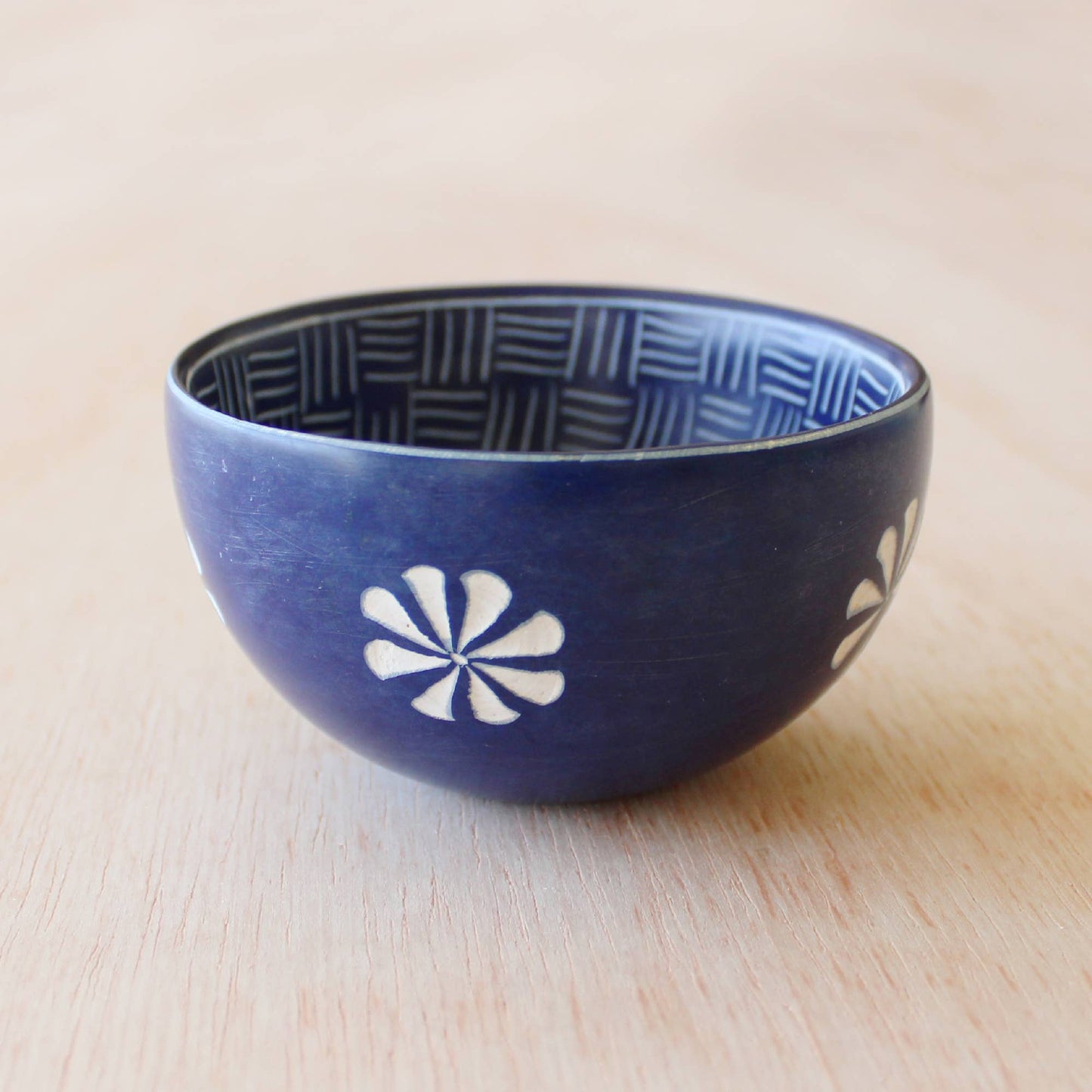 Carved Stone Two Pattern Bowl