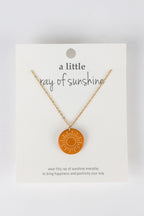 Necklace sunshine pend tagua 16L yellow/gold
