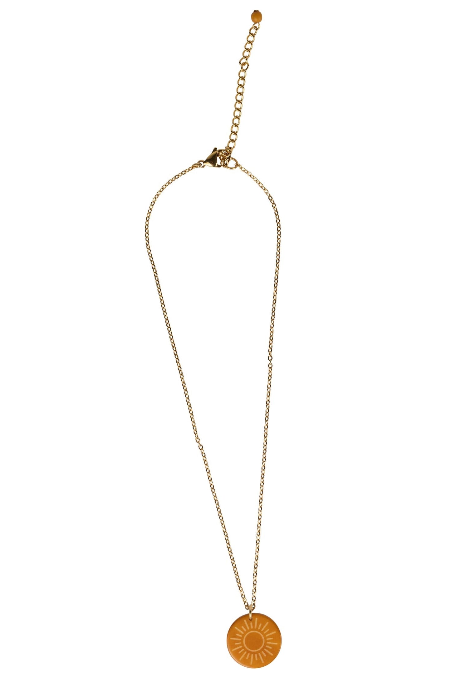 Necklace sunshine pend tagua 16L yellow/gold