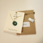 Necklace wishes dandelion etched tagua 17L sage