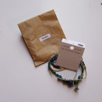 Necklace beaded cttn/acai/tagua 33L grn/blu