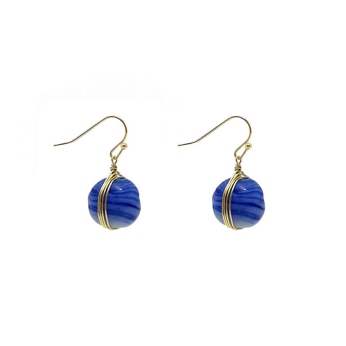 Marbled Glass Drop Earrings