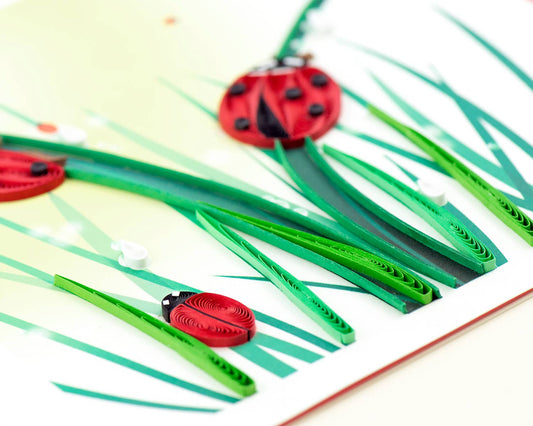 Quilled Greeting Card, "Ladybug"