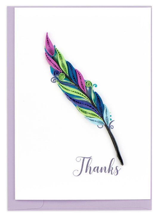 Quilled Gift Enclosure, "Thanks Quill"