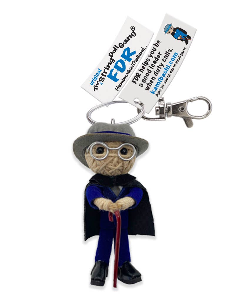 Keychain String Doll, "FDR"