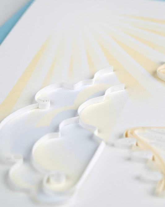 Quilled Greeting Card, "Rainbow Bridge"