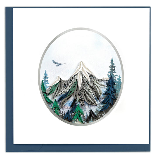 Quilled Greeting Card, "Mountain Landscape"