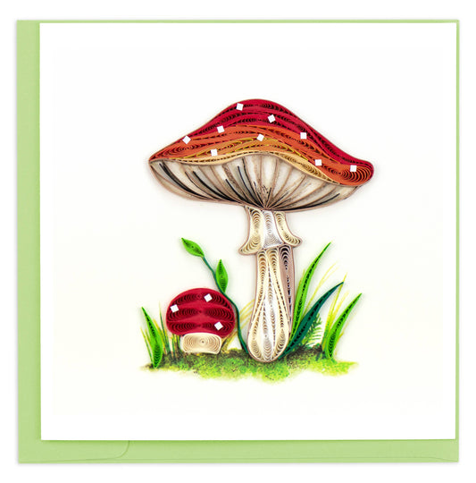Quilled Greeting Card, "Wild Mushroom"