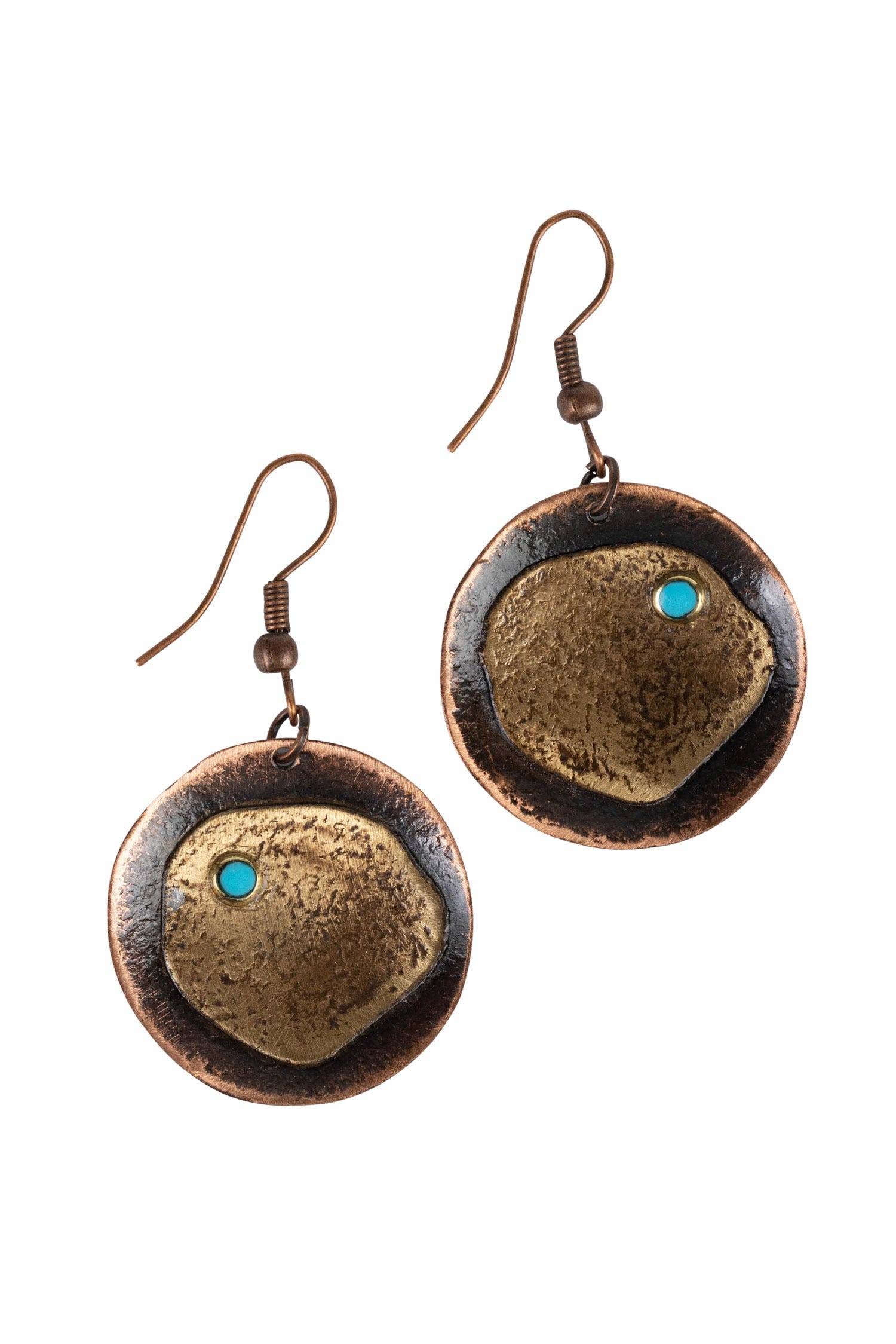 Hammered Copper "Adrift" Earrings
