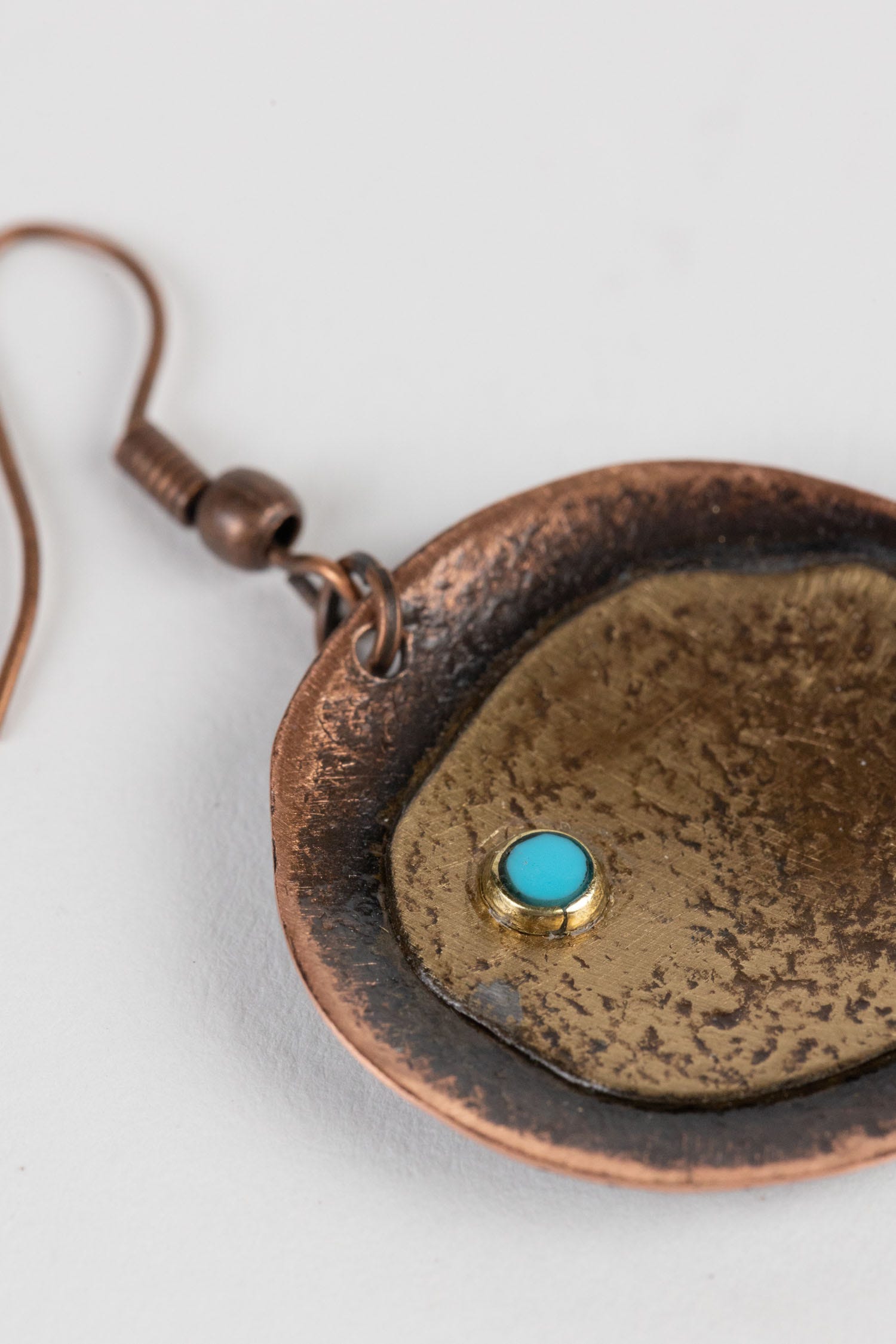 Hammered Copper "Adrift" Earrings