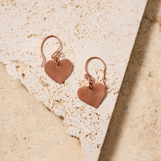 Copper Heart "Alma" Earrings