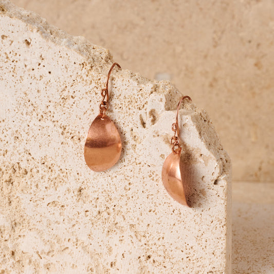 Copper Coated "Casi Elliptical" Earrings