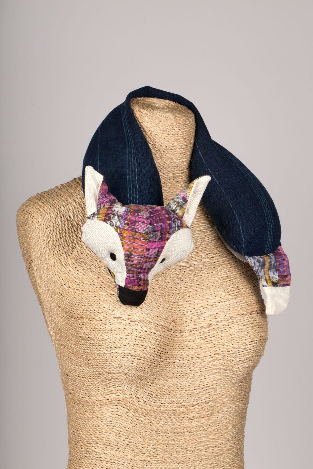 Pillow neck fox cttn/rice 26L blue