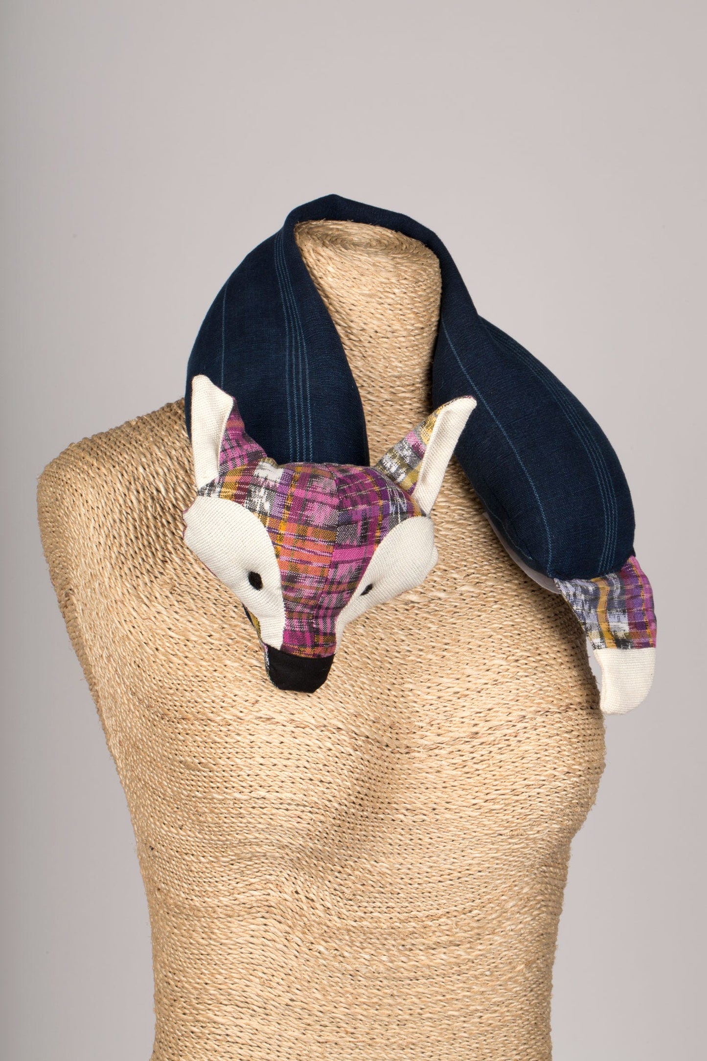 Pillow neck fox cttn/rice 26L blue