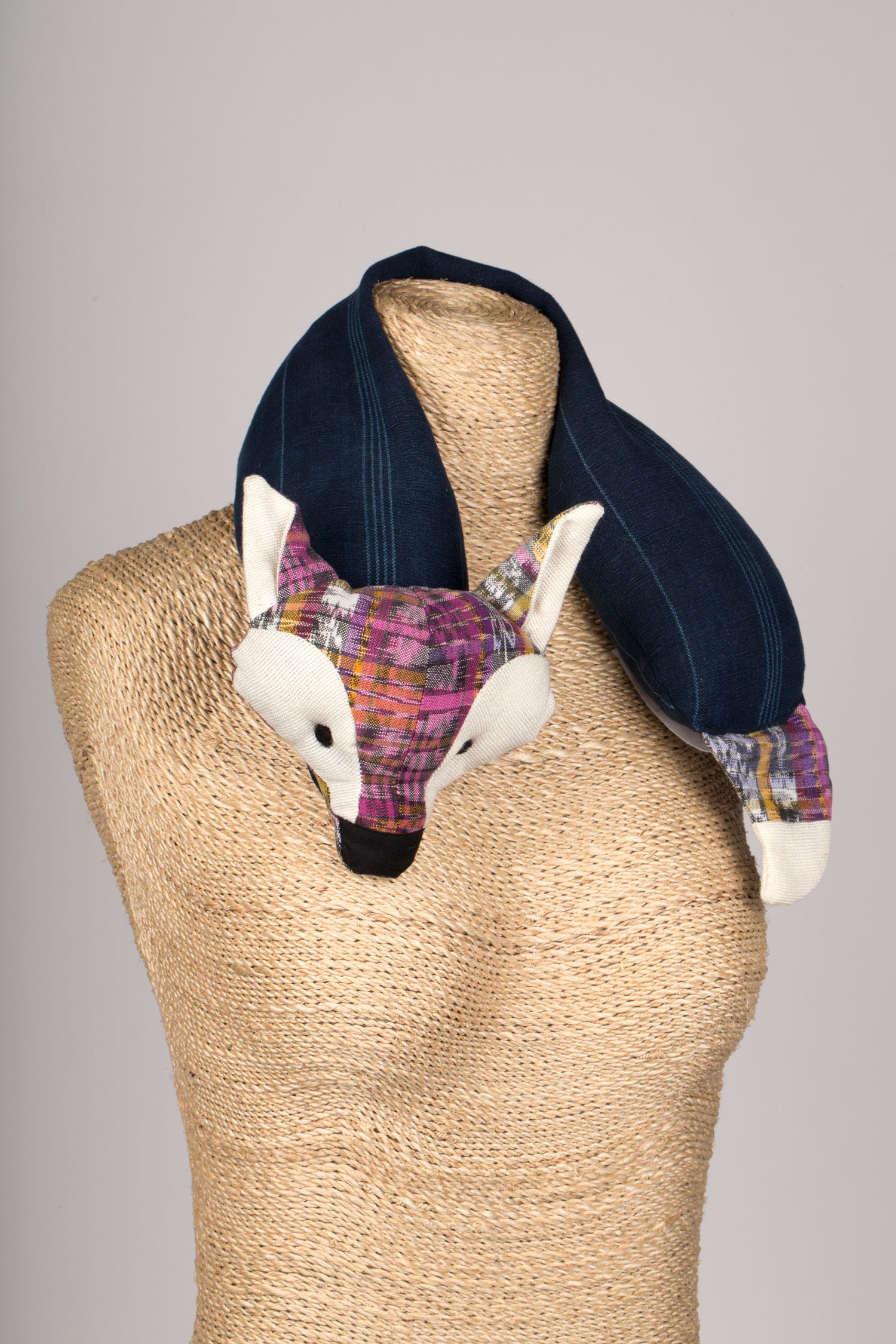 Pillow neck fox cttn/rice 26L blue