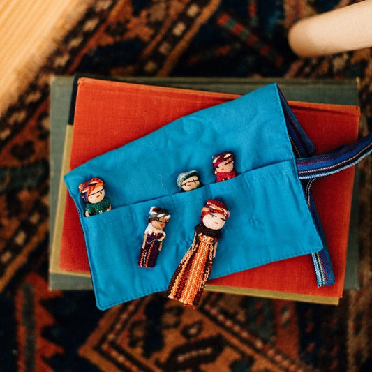 Dolls worry family set/5 M/3 cotton 2.5H asst