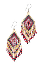 Beaded Kite Fringe Earrings