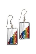Beaded Rainbow Abacus Earrings