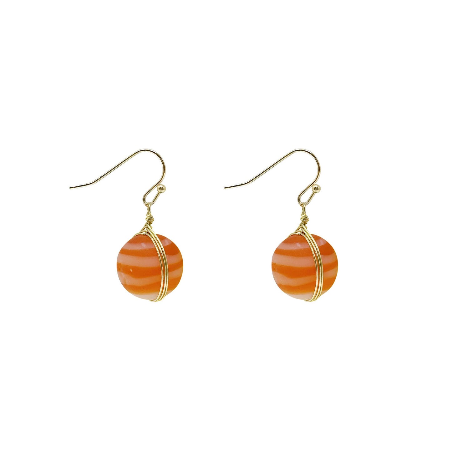 Marbled Glass Drop Earrings
