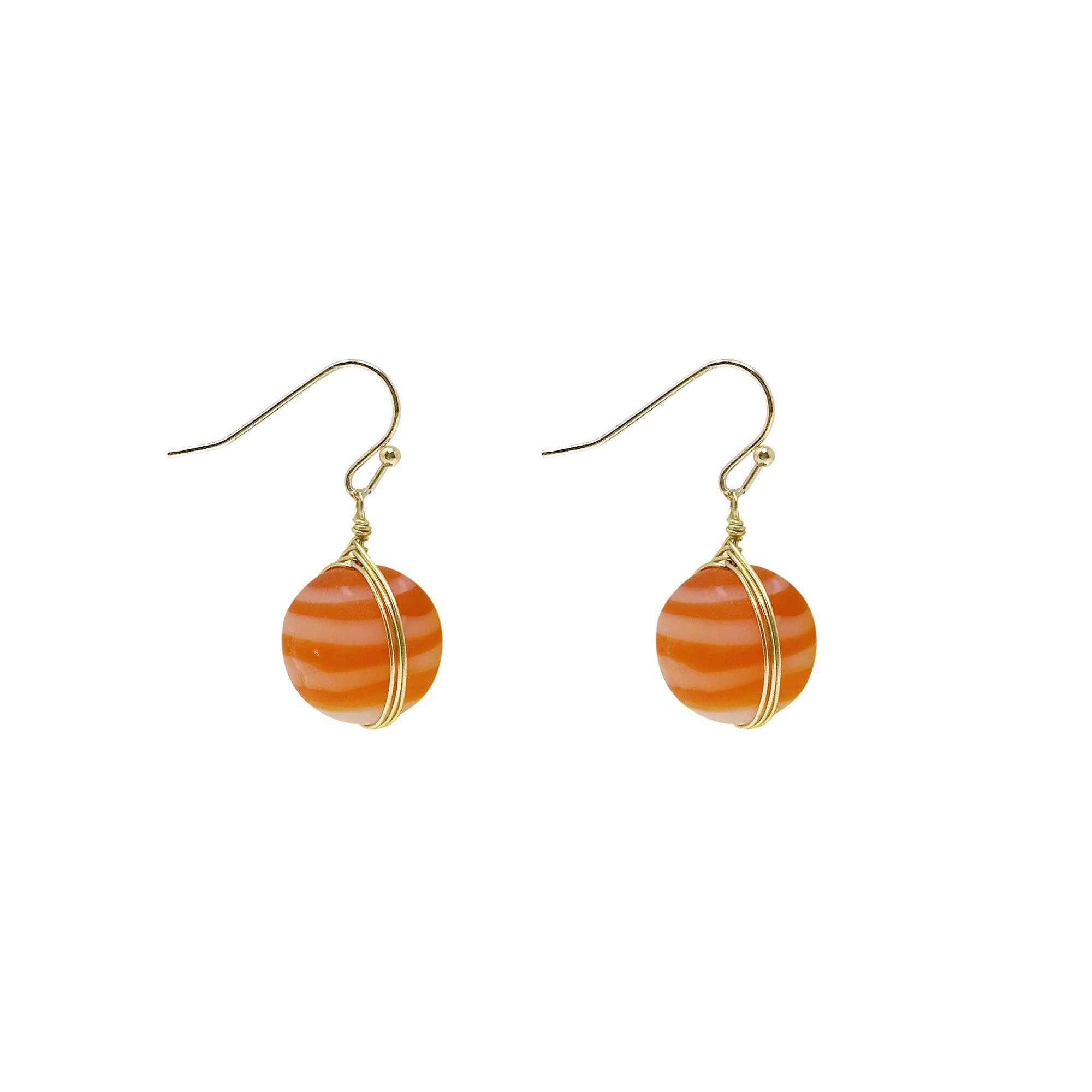 Marbled Glass Drop Earrings