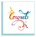 Quilled Greeting Card, "Rainbow Congrats"