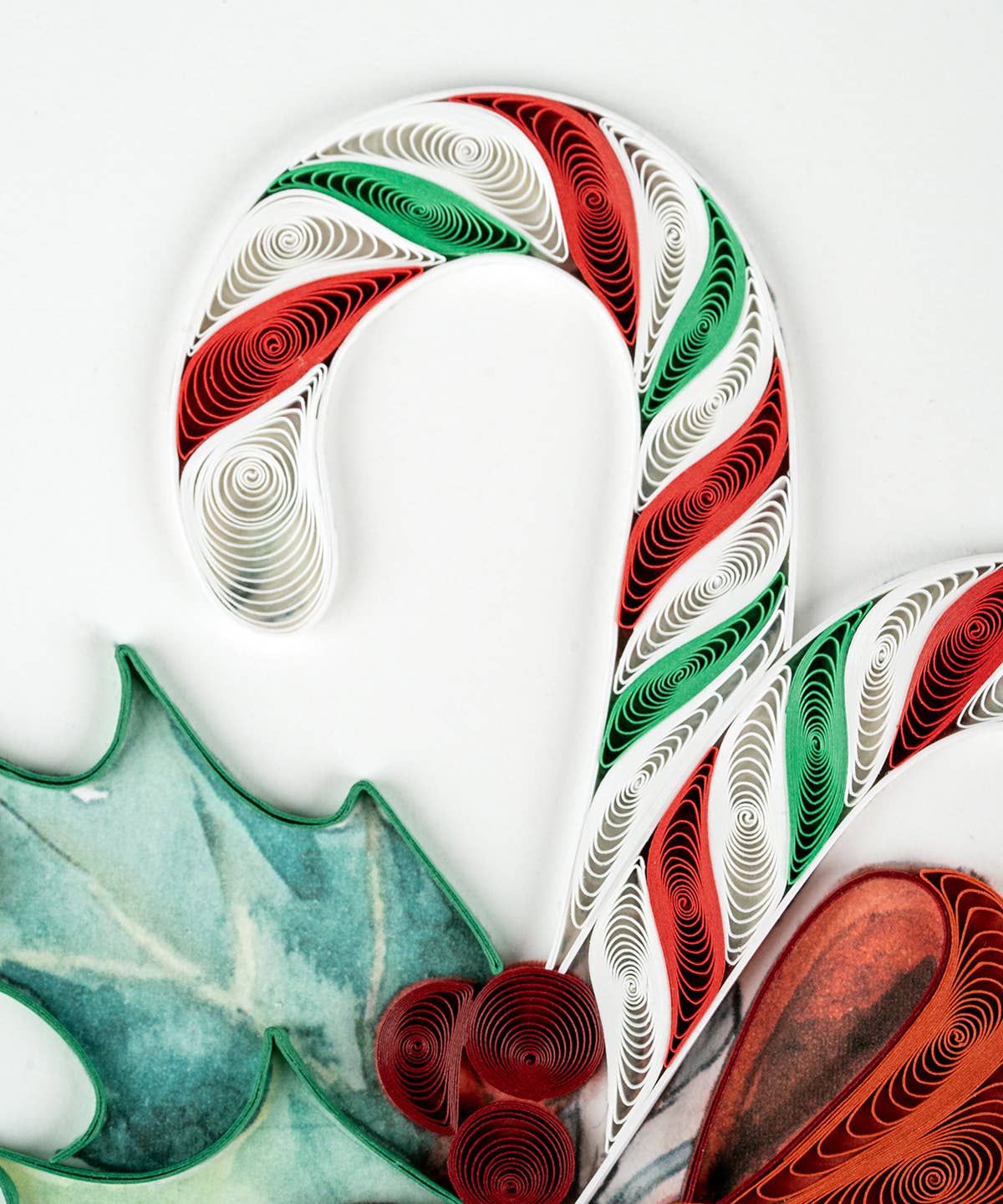 Quilled Greeting Card, "Candy Canes"