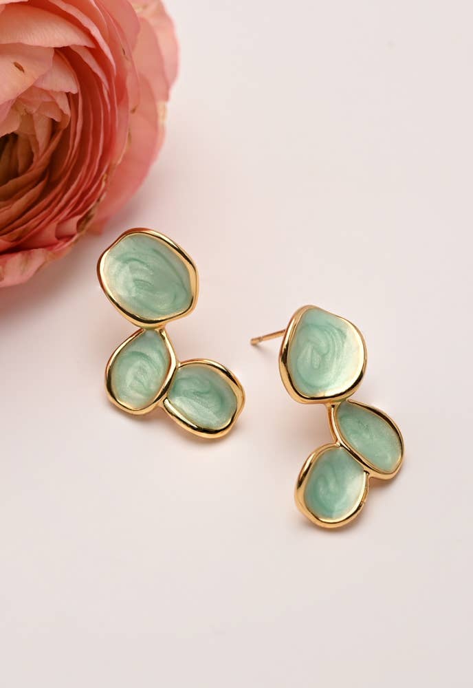 "Hope Echo" Earrings in Mint