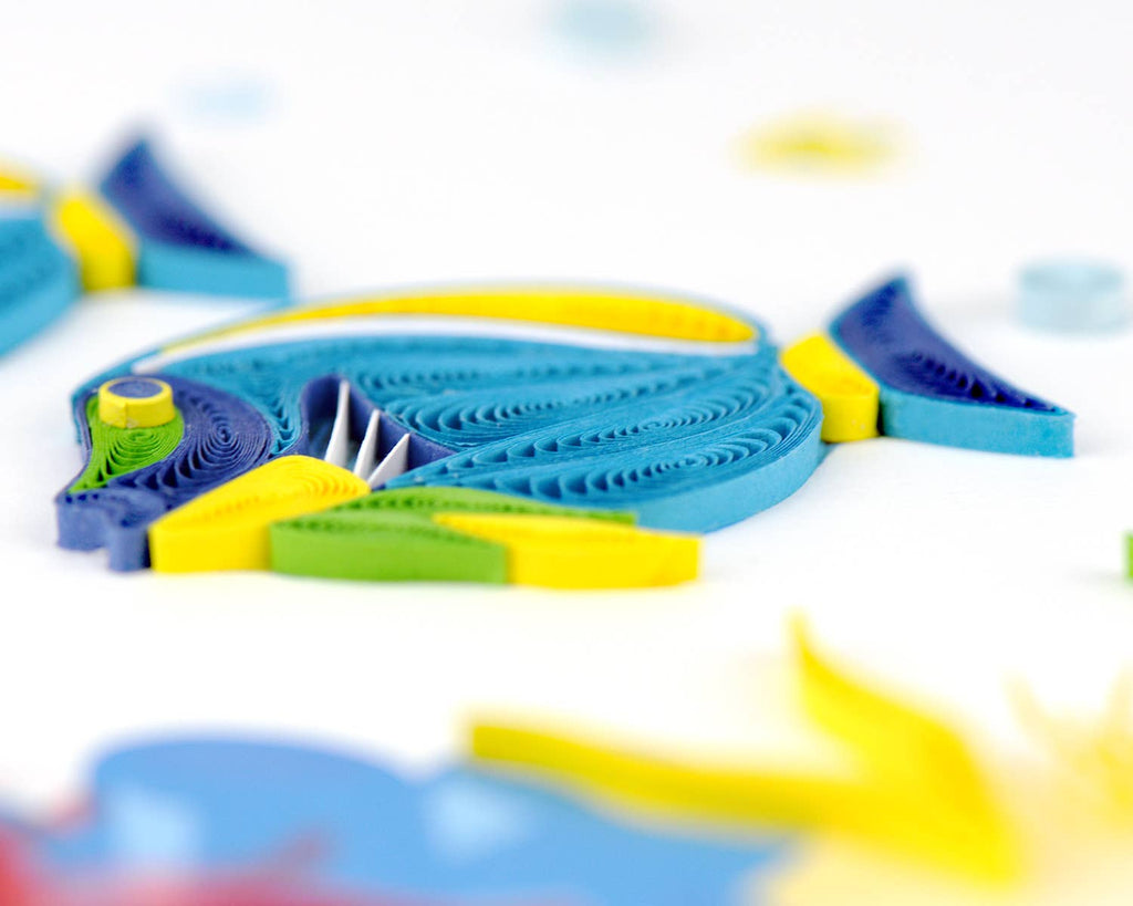 Quilled Greeting Card, "Colorful Fish"