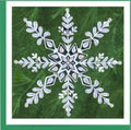 Quilled Greeting Card, "Snowflake on Pine"