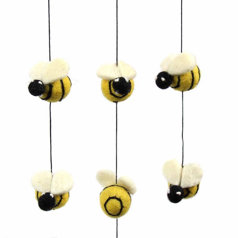 Bee Hive Baby Nursery Felt Mobile