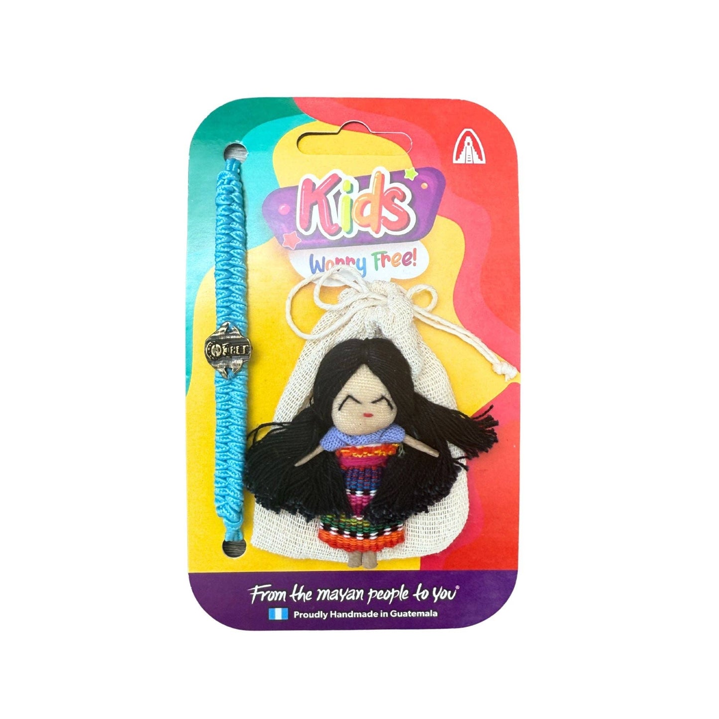 Worry Doll with Woven Cotton Bracelet^