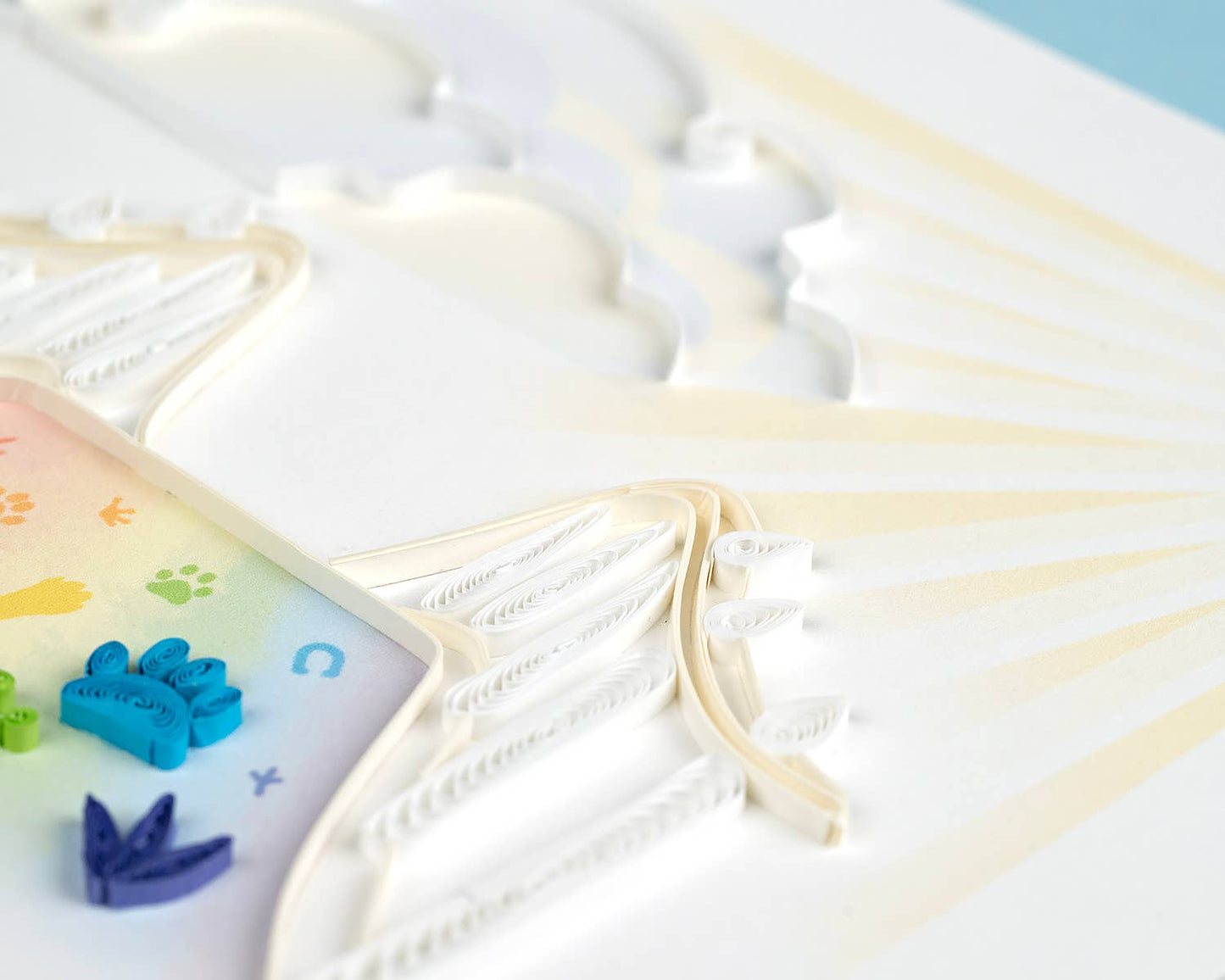 Quilled Greeting Card, "Rainbow Bridge"