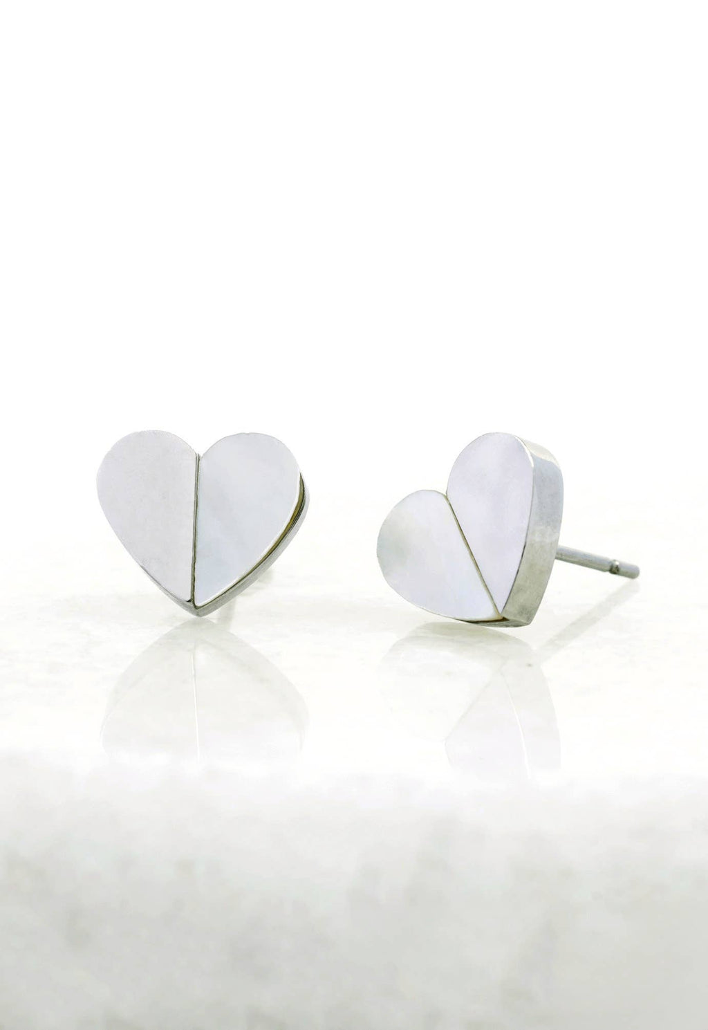 "Give Hope" Earrings in Silver and Mother of Pearl