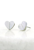 "Give Hope" Earrings in Silver and Mother of Pearl