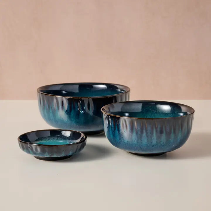 Bowl, Ceramic "Canh Drip Glaze"  Medium