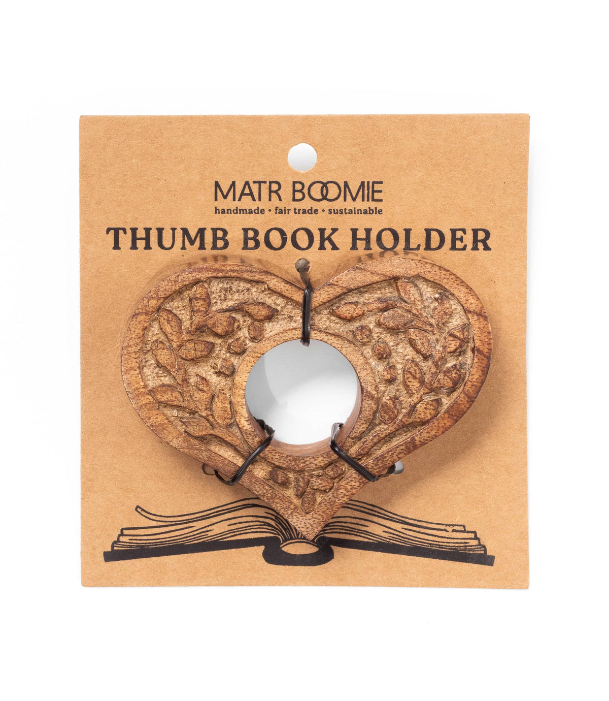 Heart Thumb Book Page Holder -