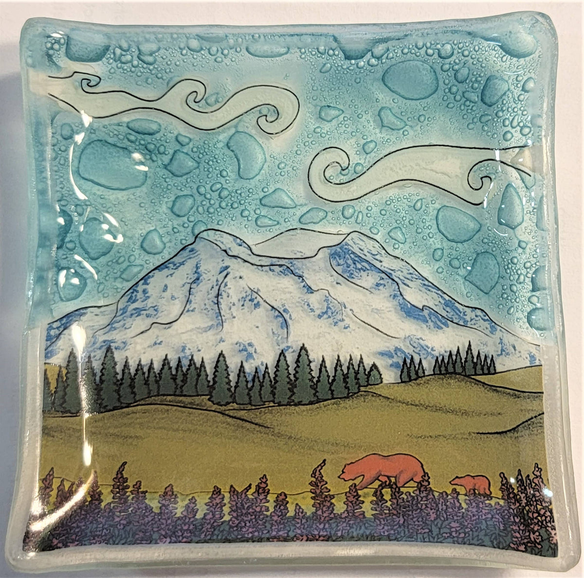 Mount Rainier Square Plate / Dish